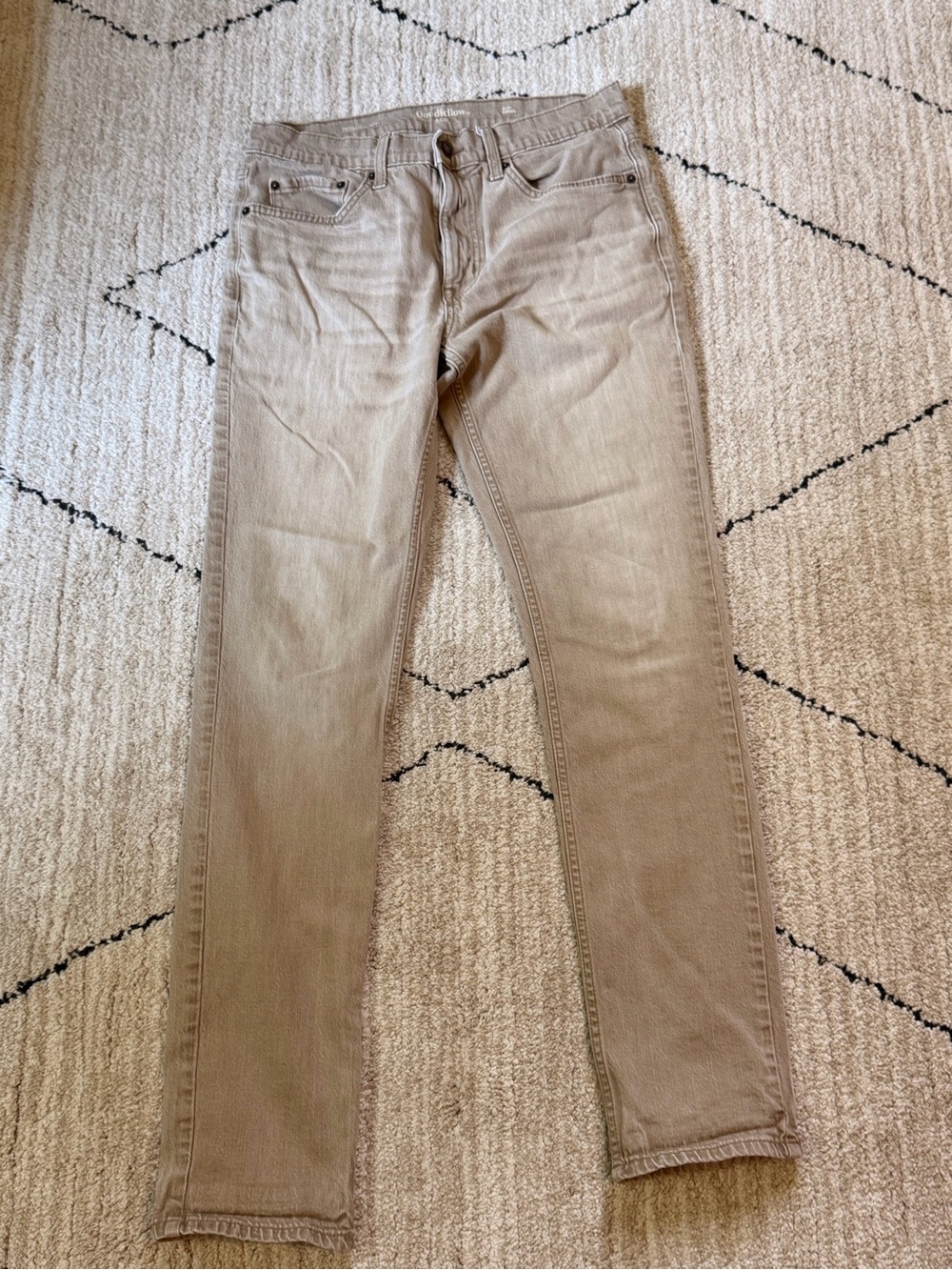 Men's Goodfellow Beige Slim Fit Jeans - 34x34